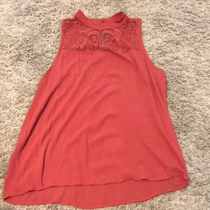 Red Lace topped Blouse!!!